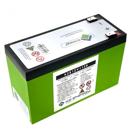 K2 Energy 12V 11Ah K2B12V11EB Lithium Iron Phosphate Battery with BMS K2B12V11EB